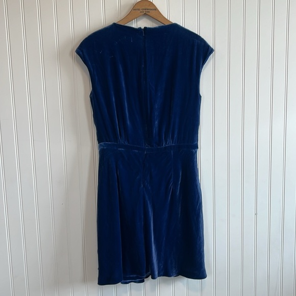 Magaschoni Blue Velvet Mini Dress size 10 NWT - Picture 6 of 12